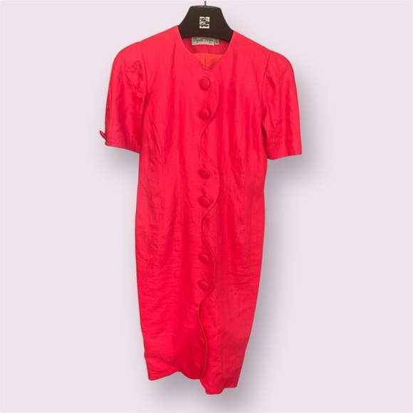 Pink 100% Linen Dress - Picture 2 of 2